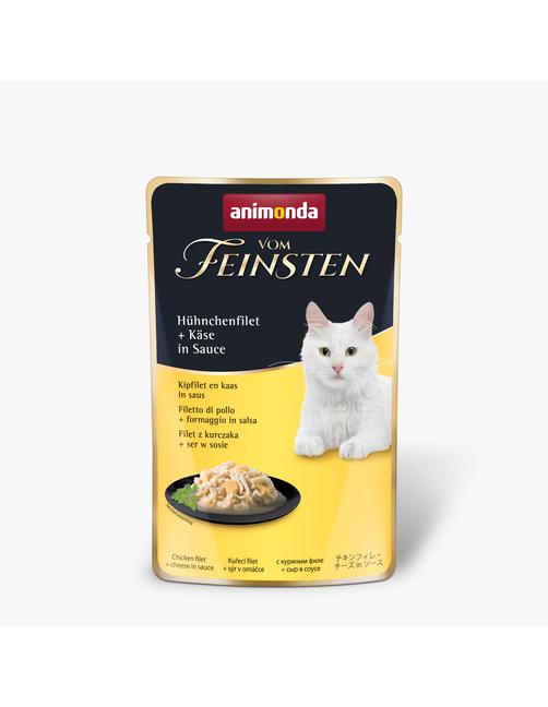Vom Feinsten Adult in Sauce Hühnchenfilet + Käse in Sauce 18 x 50 g