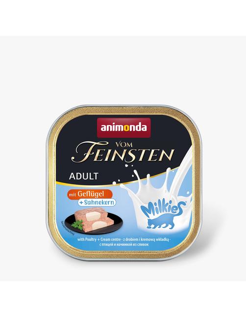 Vom Feinsten Adult mit Milkies-Kern mit Geflügel + Sahnekern 32 x 100 g