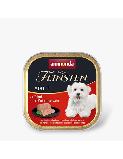 Vom Feinsten Adult mit Rind + Putenherzen 22 x 150 g