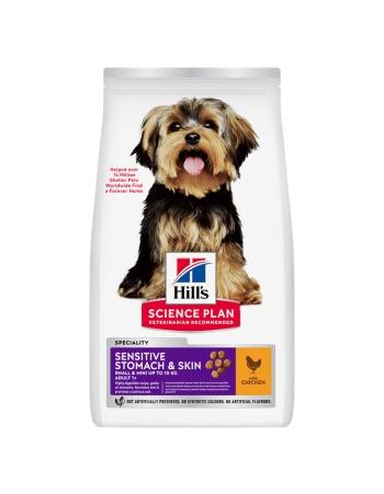 Science Plan Trockenfutter Hund, Sensitive Stomach & Skin, Small & Mini Adult, mit Huhn 6 kg