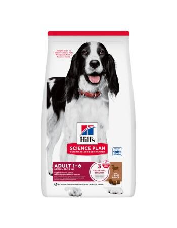 Science Plan Trockenfutter Hund, Medium Adult, mit Lamm und Reis 18 kg