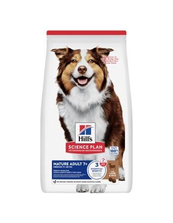 Science Plan Trockenfutter Hund, Medium Mature Adult, mit Lamm und Reis 2 x 14 kg