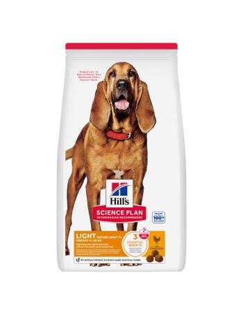 Science Plan Trockenfutter Hund, Light, Medium Mature Adult, mit Huhn 2 x 14 kg