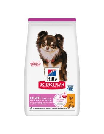 Science Plan Trockenfutter Hund, Light, Small & Mini Adult, mit Huhn 2 x 6 kg