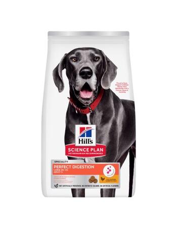 Science Plan Trockenfutter Hund, Perfect Digestion, Large Breed Adult, mit Huhn und Braunem Reis 14 kg