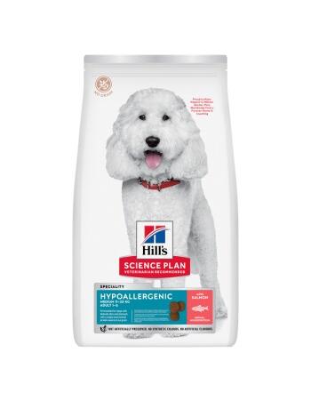 Science Plan Trockenfutter Hund, Hypoallergenic, Medium Adult, mit Lachs 2 x 14 kg