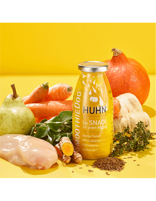 Einzelflasche Hundesmoothie Huhn 450 g