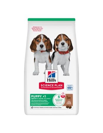Science Plan Trockenfutter Hund, Medium Puppy, mit Lamm und Reis 14 kg