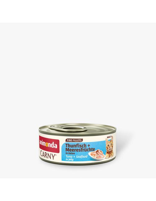 Carny Adult Fine Fillets Thunfisch + Meeresfrüchte in Gelee 12 x 60 g