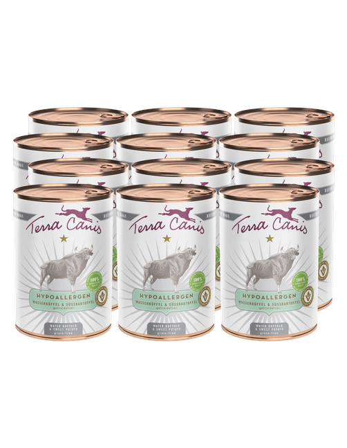 Hypoallergen | Wasserbüffel mit Süßkartoffel 6 x 400 g