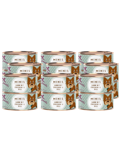 Minis | Lamm mit Zucchini und Dill 18 x 100 g