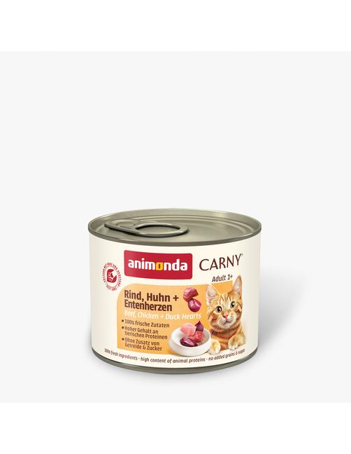 Carny Adult Rind, Huhn & Entenherzen 6 x 200 g