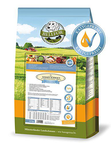 Welpenfutter Getreidefrei Kaltgepresst Wiesen-Schmaus Junior - Huhn 10 kg