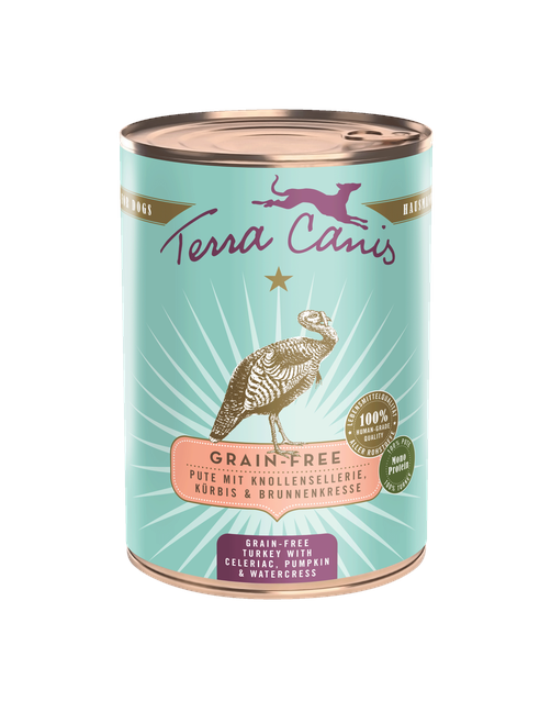 Getreidefrei | Pute mit Sellerie, Kürbis und Brunnenkresse 400 g