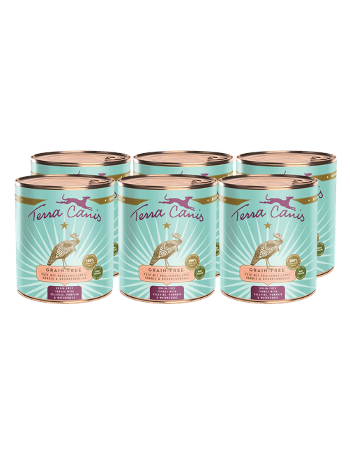 Getreidefrei | Pute mit Sellerie, Kürbis und Brunnenkresse 6 x 800 g