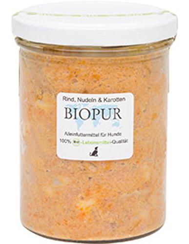 Bio Hundefutter Rind, Nudeln, Karotten 400 g