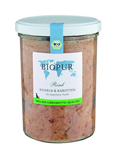 Bio Hundefutter Rind, Nudeln, Karotten 6 x 400 g