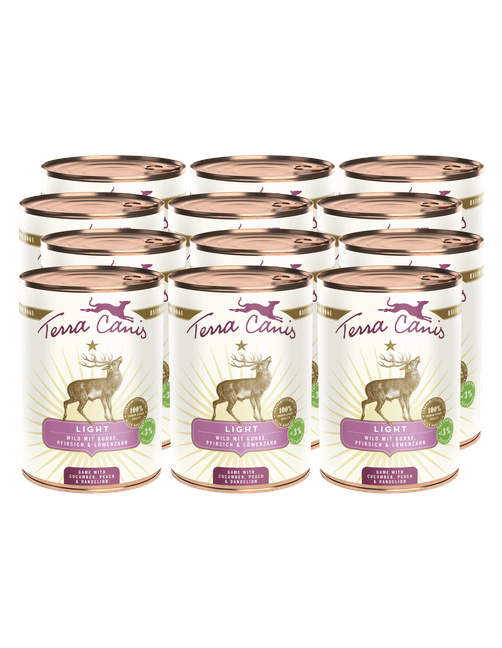 Light Wild mit Gurke, Pfirsich und Löwenzahn 12 x 400 g