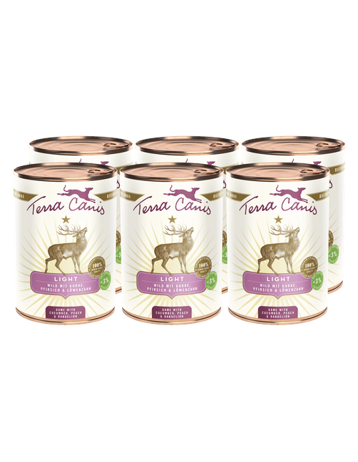 Light Wild mit Gurke, Pfirsich und Löwenzahn 6 x 400 g