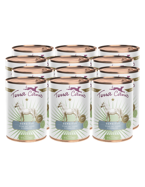 Sensitiv | Pferd mit Gurke und Erdbeere 12 x 400 g