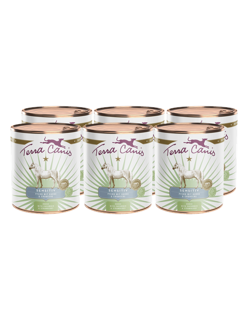 Sensitiv | Pferd mit Gurke und Erdbeere 6 x 800 g