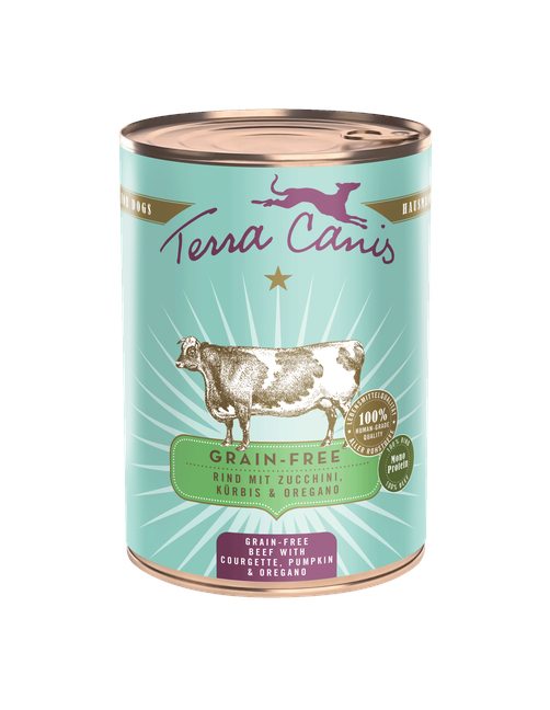 Getreidefrei | Rind mit Zucchini, Kürbis und Oregano 400 g