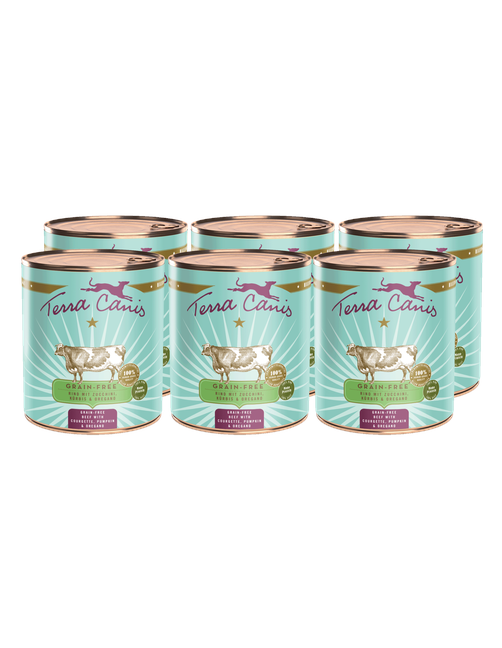 Getreidefrei | Rind mit Zucchini, Kürbis und Oregano 6 x 800 g