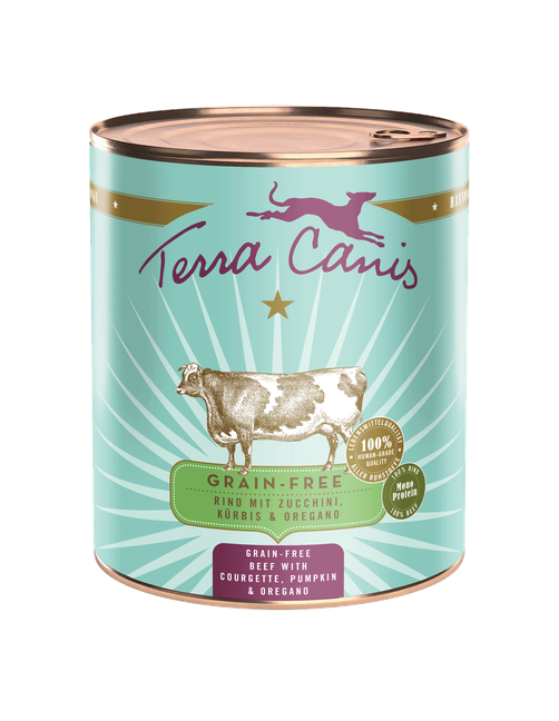 Getreidefrei | Rind mit Zucchini, Kürbis und Oregano 800 g