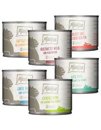 Katzenfutter Nassfutter Mixpaket Iii Wild & Kaninchen, Pute, Ente & Geflügel, Herzen, Huhn, Rind 6 x 200 g