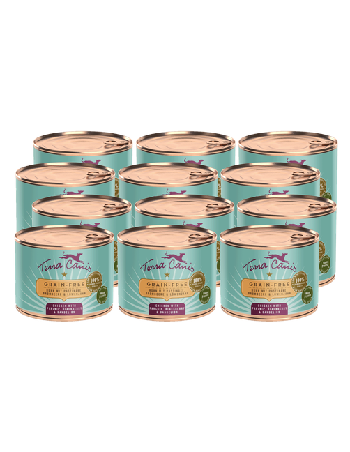 Getreidefrei | Huhn mit Pastinake, Brombeere und Löwenzahn 12 x 200 g