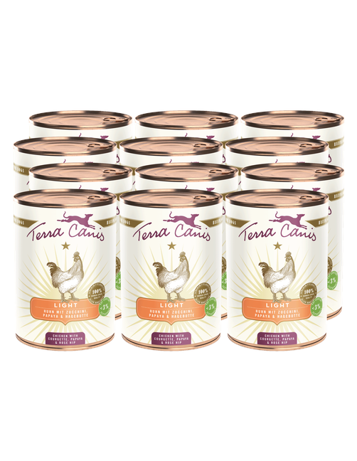 Light | Huhn mit Zucchini, Papaya und Hagebutte 12 x 400 g