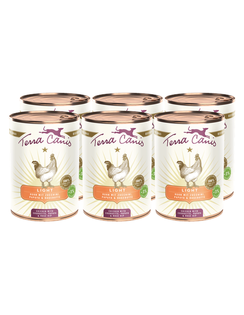 Light | Huhn mit Zucchini, Papaya und Hagebutte 6 x 400 g