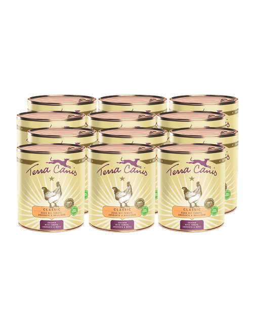 Classic | Huhn mit Tomate, Amaranth und Basilikum 12 x 800 g