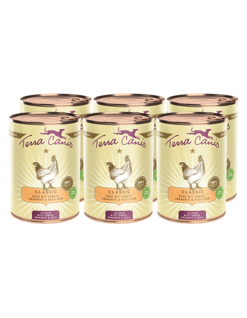 Classic | Huhn mit Tomate, Amaranth und Basilikum 6 x 400 g