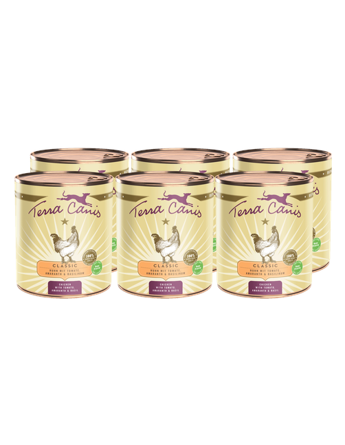 Classic | Huhn mit Tomate, Amaranth und Basilikum 6 x 800 g