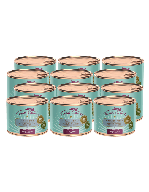 Getreidefrei | Pferd mit Steckrübe, Fenchel und Salbei 12 x 200 g