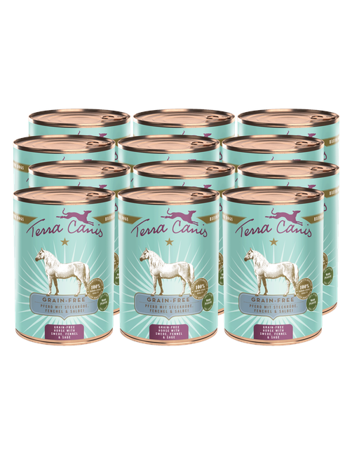 Getreidefrei | Pferd mit Steckrübe, Fenchel und Salbei 12 x 400 g