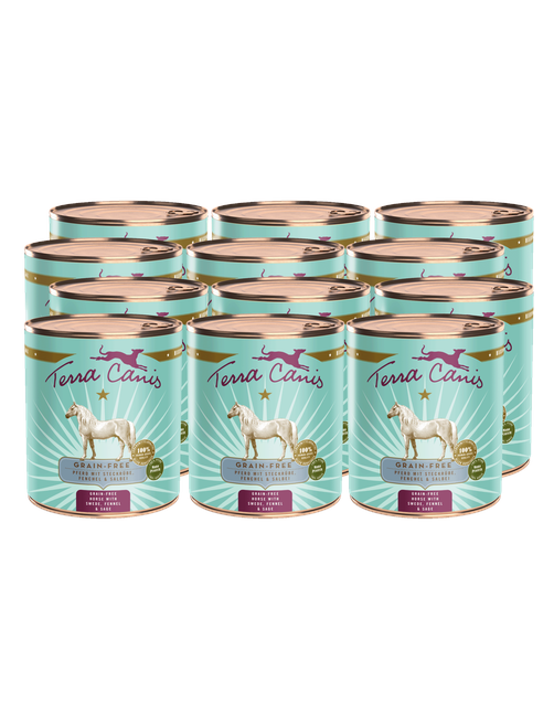 Getreidefrei | Pferd mit Steckrübe, Fenchel und Salbei 12 x 800 g