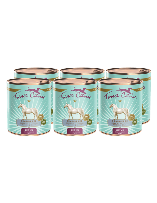 Getreidefrei | Pferd mit Steckrübe, Fenchel und Salbei 6 x 800 g