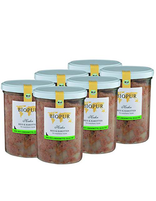 Huhn, Reis & Karotten Für Hunde 6 x 400 g