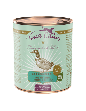 Terra Canis Nassfutter von Terra Canis Getreidefrei | Ente mit Kürbis, Erdbeere und Holunder