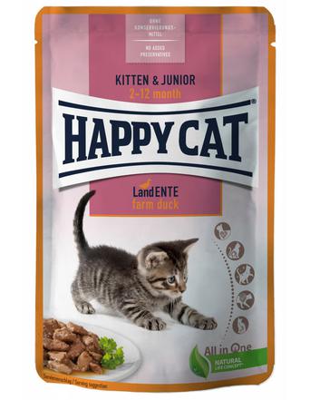 Happy Cat Nassfutter von Happy Cat Meat in Sauce Kitten & Junior Land-Ente