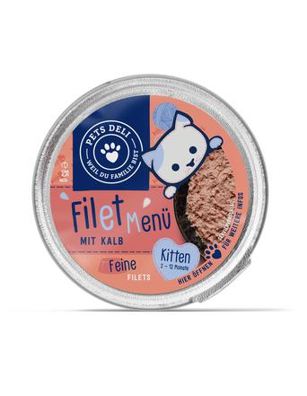 Pets Deli Junior Filet Menü mit Kalb Für Katzen