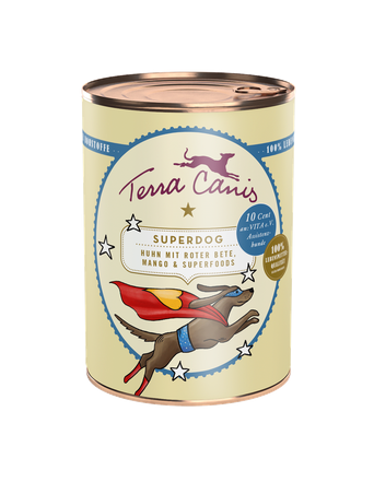 Terra Canis Nassfutter von Terra Canis Getreidefrei | Superdog - Huhn mit Roter Bete, Mango und Superfoods