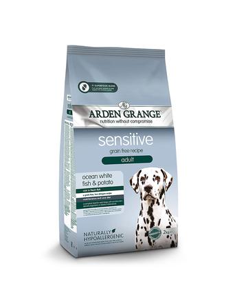 Arden Grange Trockenfutter von Arden Grange Sensitive Adult Getreidefrei Weißfisch & Kartoffel