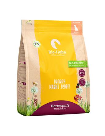 Herrmann's Trockenfutter von Herrmann's Selection Adult Bio-Huhn mit Reis & Erbsen