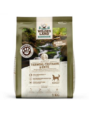 Wildes Land Trockenfutter von Wildes Land Pawprint Animal Welfare Adult Tierwohl-Truthahn & Ente