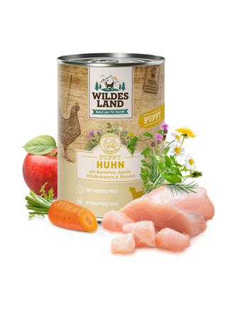 Wildes Land Nassfutter von Wildes Land Classic Puppy Huhn mit Karotte