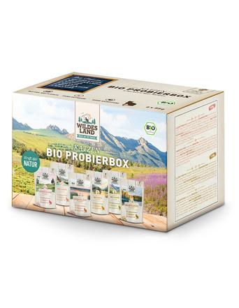 Wildes Land Nassfutter von Wildes Land Bio Adult Pouch Probierbox