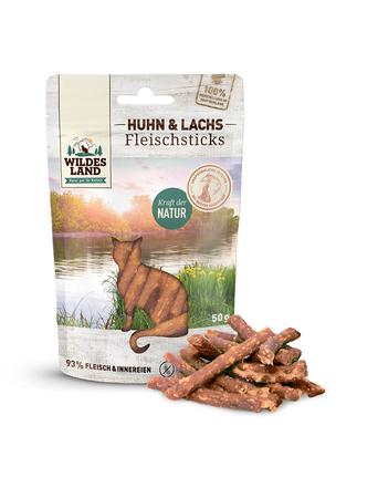 Wildes Land Snacks von Wildes Land Fleischsticks Huhn & Lachs